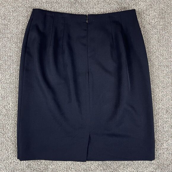 Vtg Classiques For Nordstrom Skirt Womens 12 Black Wool High Waist Career Japan - Picture 2 of 8